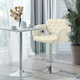 image 2 of HOMCOM Adjustable Height Barstool Steel Pole PU Leather, White