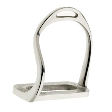 Lorina Bent Leg Safety Stirrup Irons - Silver - 4in