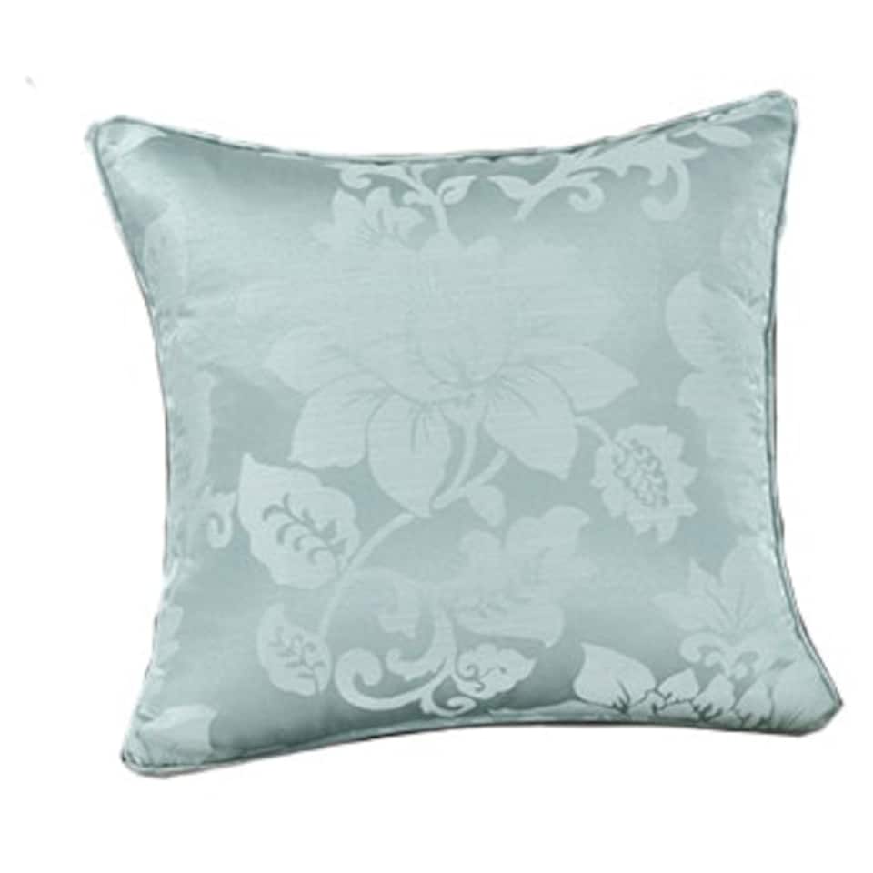 image 1 of Soft Luxury Jacquard Floral Cushion - 43cm x 43cm Grey | Silver