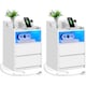 image 1 of Yaheetech Set of 2 Bedside Tables with 2 Storage Drawers and Open Compartment-White