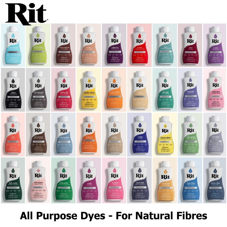 image 1 of Rit All Purpose Liquid Dye - High Pigment Fabric Colouring Dyes 8oz | Red | Cherry Red