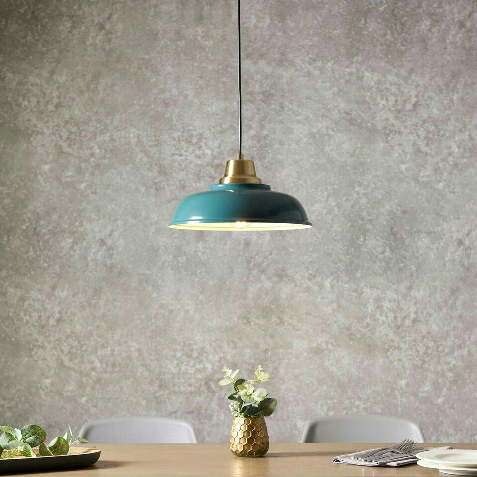 image 1 of Bakewell Teal Ceiling Pendant N/A