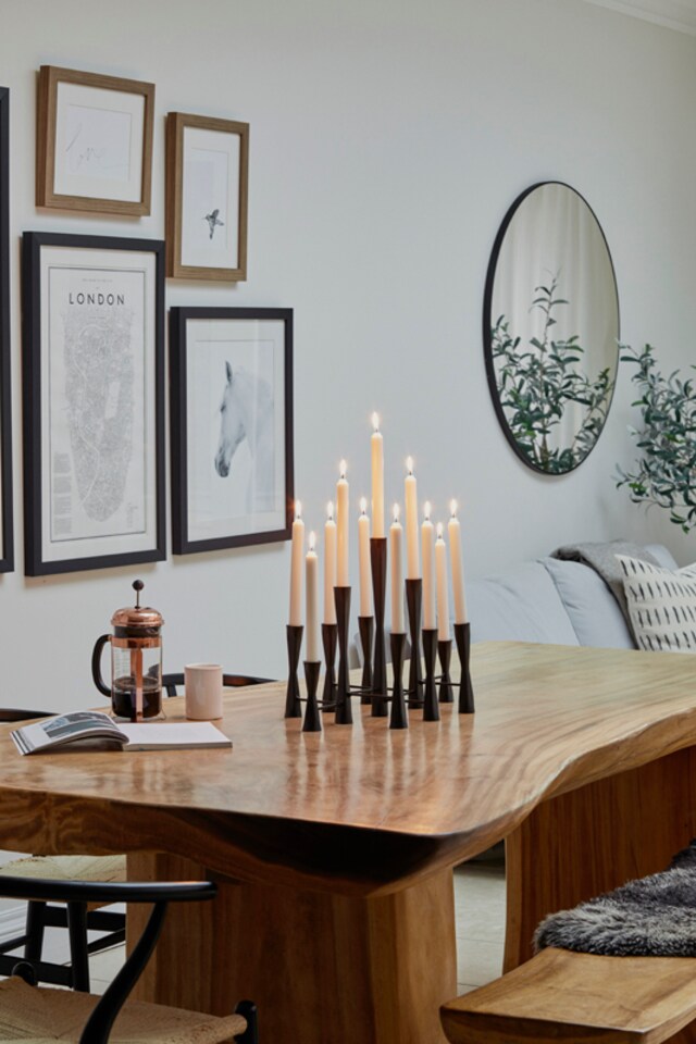 image 1 of Parker 11 Piece Candle Centerpiece - Mild Steel - L27 x W51.5 x H42 cm - Black | Black | 1