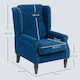 image 7 of HOMCOM Accent Armchair Home Furniture Retro Tufted Club Fabric Blue | Blue