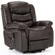 image 2 of Seattle Electric Single Motor Rise Recliner Bonded Leather Chair (Brown)