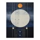 image 3 of Abstract Solar Eclipse Orange Geometric Home Decor Black Framed Wall Art Print A4