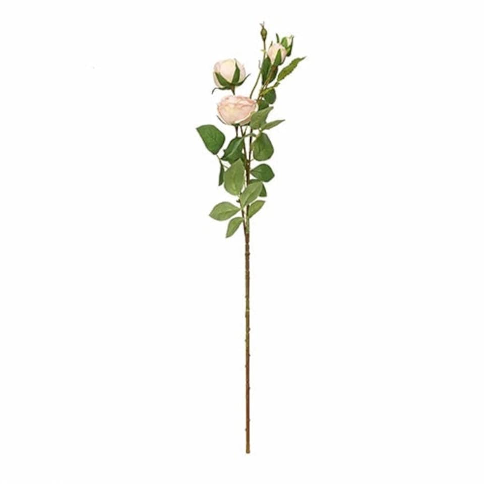 Pastel Peach Pink Peony Rose Spray Decoration 63cm