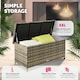 image 4 of Storage Box Kiruna - rattan garden furniture cushion storage 120 x 55 x 61.5 cm Brown | Nature