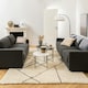 image 3 of Avila Side Table with White Marble Top 42x45cm