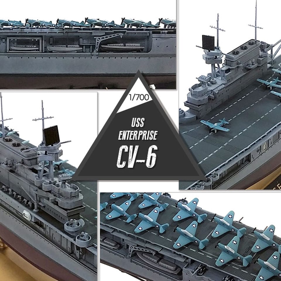 image 1 of Academy USS Enterprise CV-6 Battle of Midway Anniversary Model Kit Scale 1 700