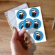image 2 of Super Hero Round Stickers 88mm - Sheet of 6