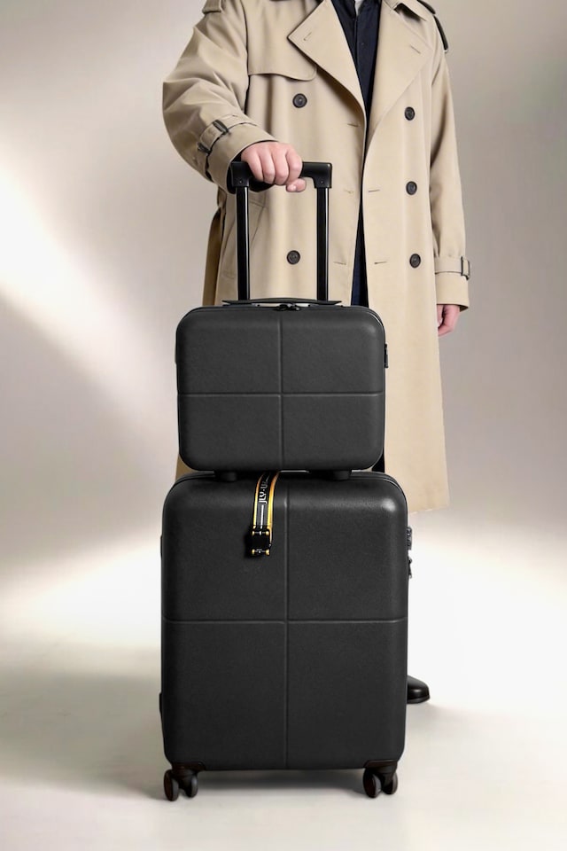 image 1 of 4 Pieces Premium Suitcase Set | Vanity + Cabin + Expandable Check-In