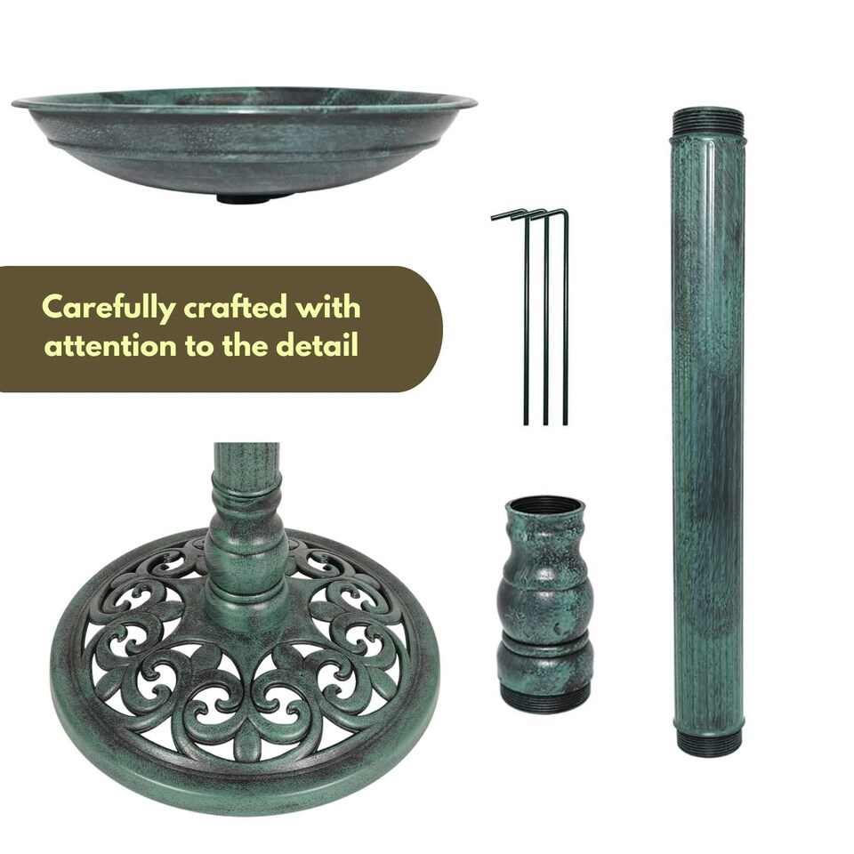 image 1 of Marco Paul Traditional Blue Bird Baths For The Garden