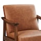 image 6 of Yaheetech Mid-Century Modern Faux Leather Armchair Brown