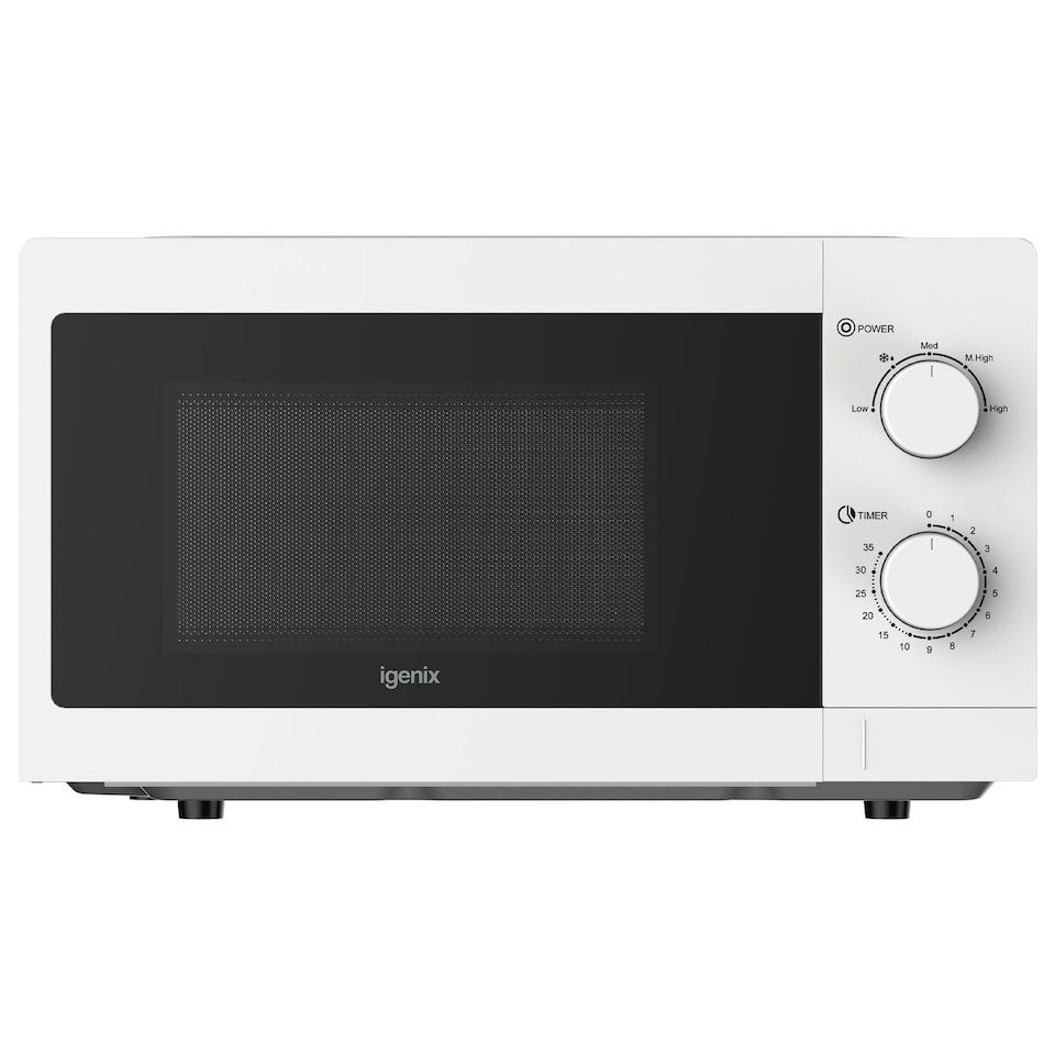 image 1 of Manual Microwave, 20 Litre, 5 Power Settings, 800W, White, IGMS08080W