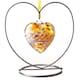 image 2 of Amelia Art Glass Hanging Friendship Birthstone Heart Ornament June