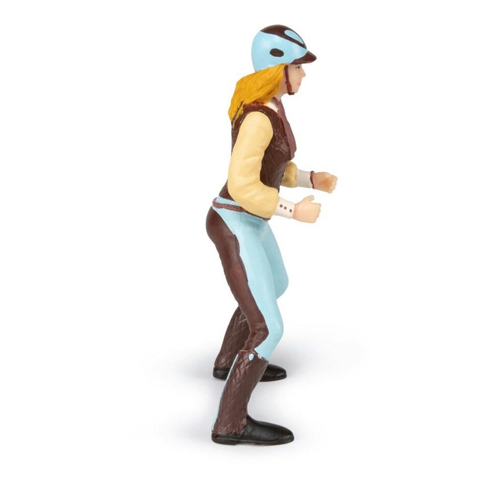 image 1 of PAPO Horses and Ponies Blue Trendy Rider Toy Figure