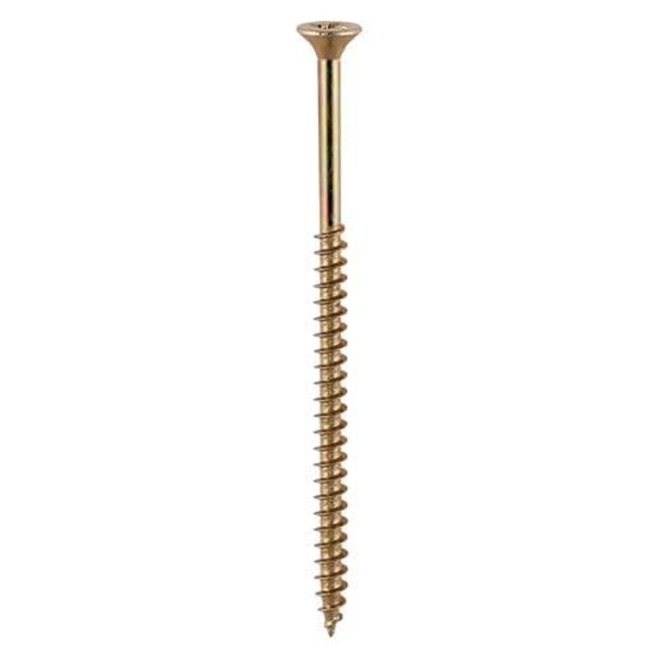 image 1 of Timco - Solo Woodscrews - PZ - Double Countersunk - Yellow (Size 5.0 x 80 - 6 Pieces)