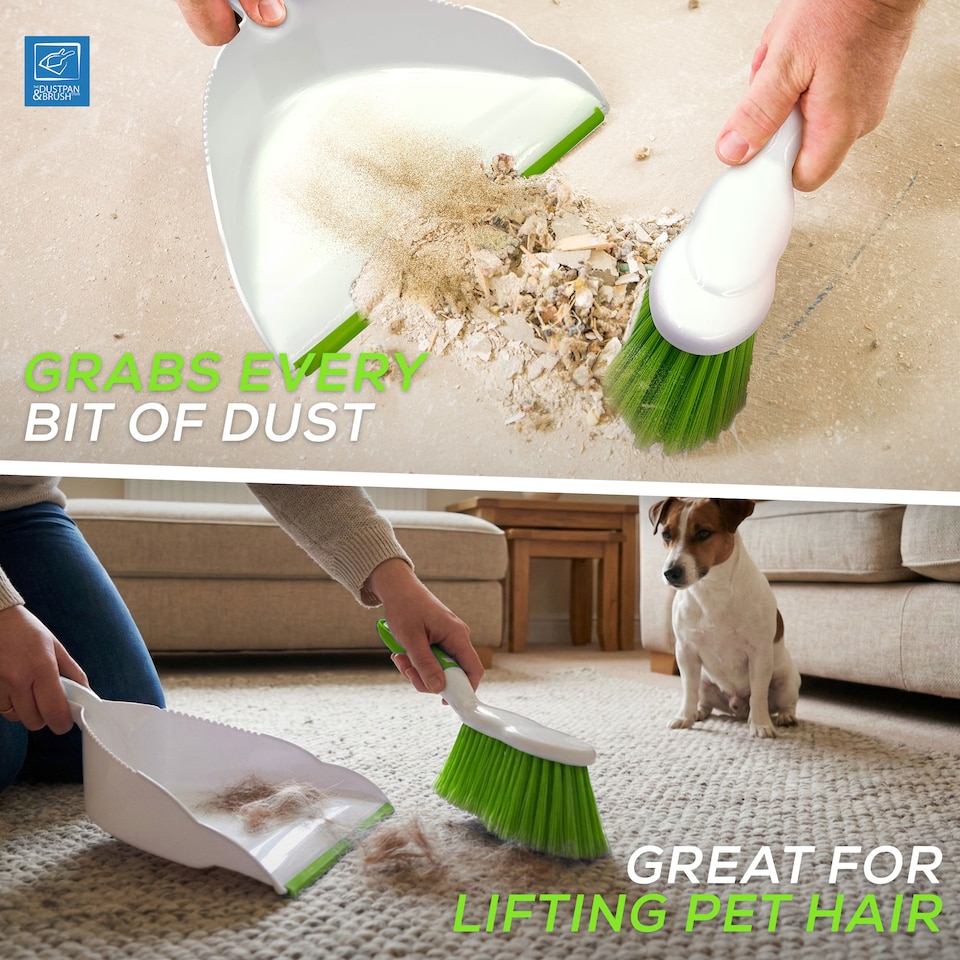 image 1 of Dustpan Small Brush Hand Broom - Dustpan and Brush Set | Multi | Green | One Size