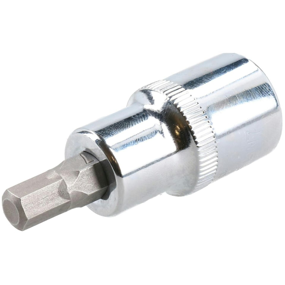 image 1 of 7mm Hex Bit Metric Allen Socket Male 1/2" Drive 55mm Length Strengthened Tip
