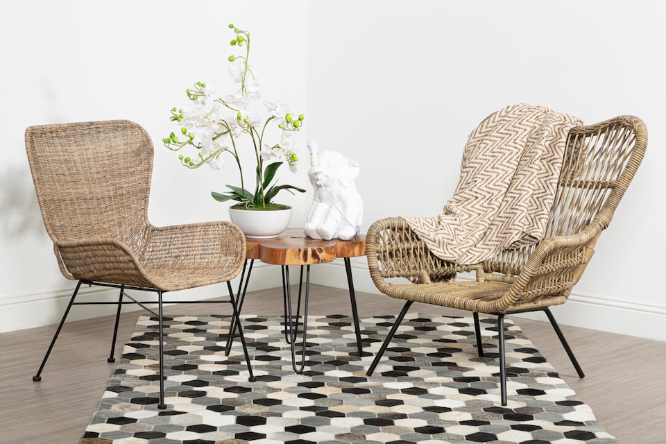 image 1 of Manado Curved Design Natural Rattan Chair