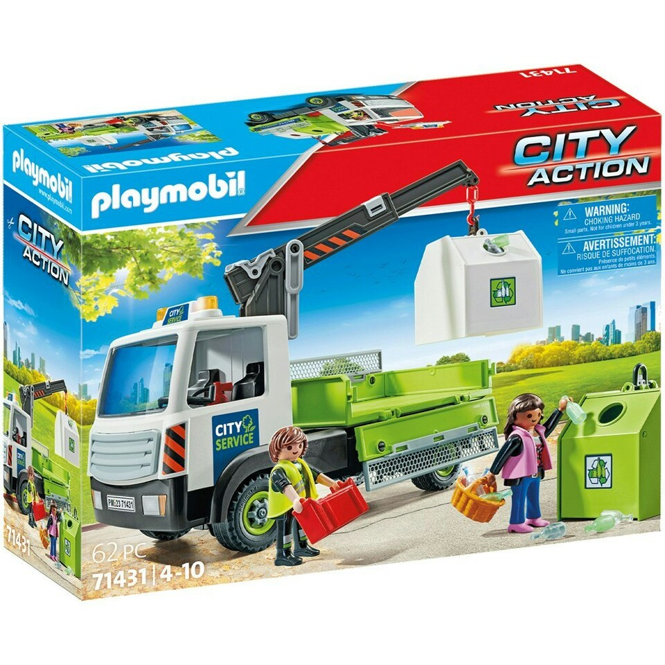 image 1 of Playmobil City Action Glass Recycling Truck