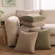 image 7 of OHS 2 x Soft Plain Matte Velvet Filled Cushions, 45x45cm - Natural | Yellow | Natural | 45 x 45cm | 2