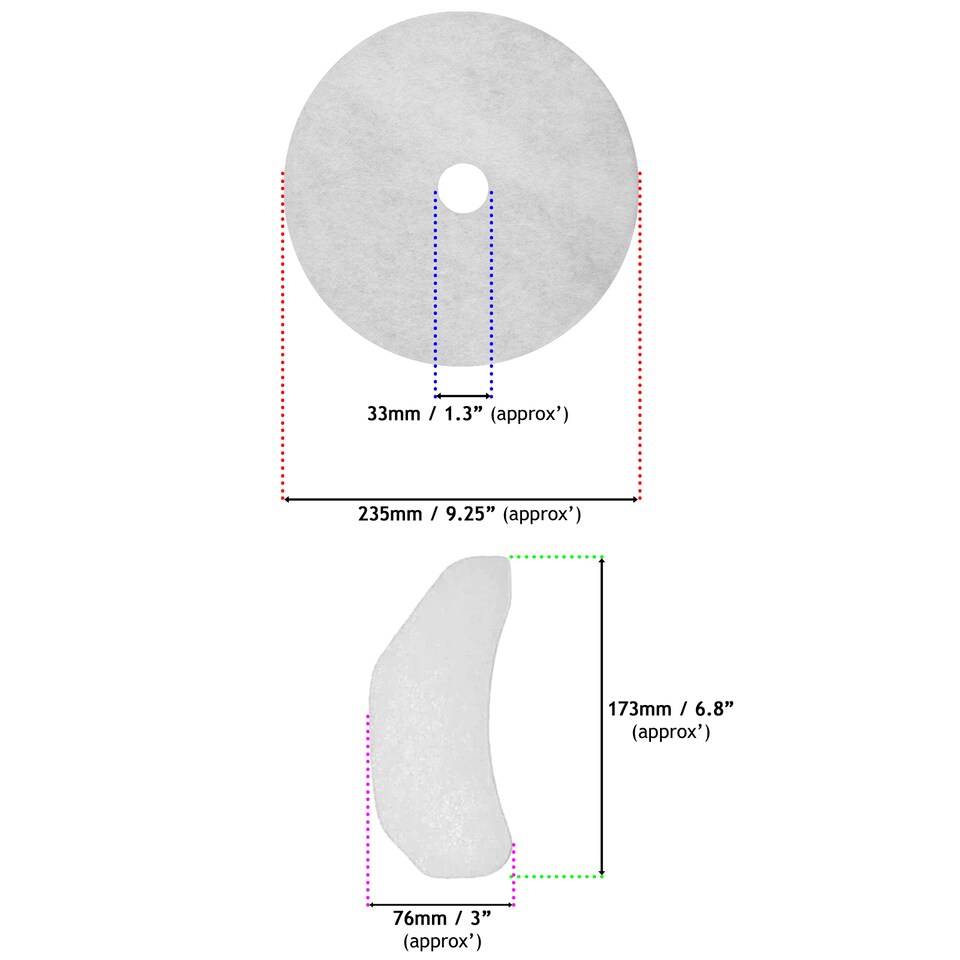 image 1 of SPARES2GO Tumble Dryer Cloth Exhaust + Air Intake Filters compatible with Teknix TKDV25B TKDV25S TKDV25W TKDV71W (10Pc Filter Kit)