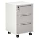 image 1 of HOMCOM Modern 3-Drawer Locking File Cabinet Mobile Filing Cabinet Grey White