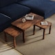 image 3 of URBNLIVING Wooden Nesting Stacking Tables Set Of 3 | Multi | Rustic Brown | 3