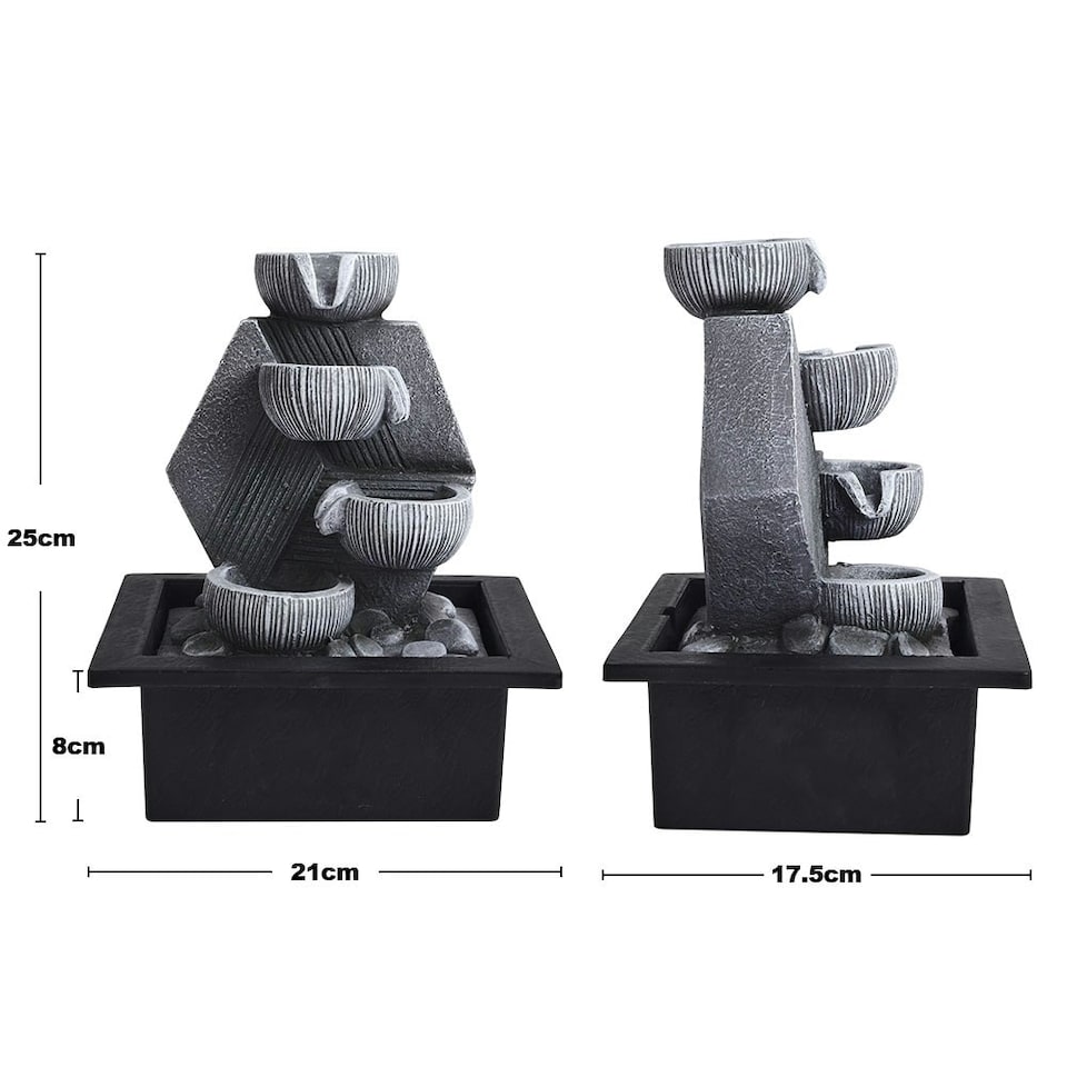 image 1 of Living and Home Garden Resin Fountain with LED Light