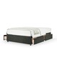 image 1 of Signature Platinum 2000 Pocket Sprung Charcoal Linen 4 Drawer Divan Set King Size