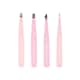 image 2 of Brushworks 4 Piece Combination Tweezer Set - Pink