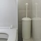 image 4 of JVL Knit Design Loop Plastic Toilet Brush and Holder, Ivory White