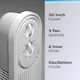 image 7 of Daewoo 30 Inch Oscillating Tower Fan With Timer White