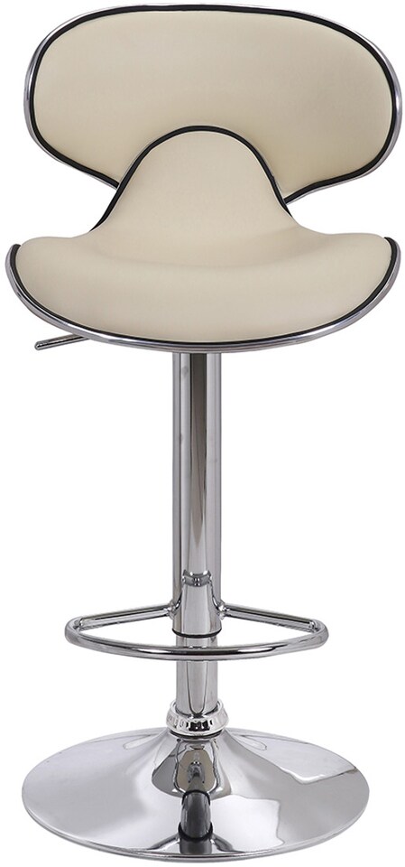 image 1 of Carcaso Kitchen Bar Stool, Height Adjustable and Swivel Breakfast Bar Stool, Cream
