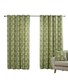 image 4 of Esher Eyelet Curtains - Green - 229cm x 183cm