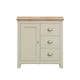 image 1 of Lisbon Sideboard with 1 Door & 3 Drawers Cream & Oak