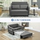 image 3 of HOMCOM Pull Out Sofa Bed, Fabric 2 Seater Sofa Couch for Living Room, Grey 