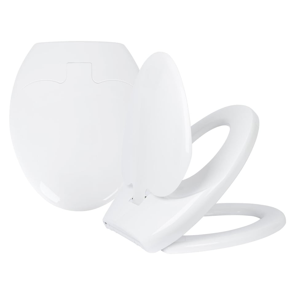 image 1 of Harbour Housewares Soft Close Family Toilet Seats - White - Pack of 2 | White | White