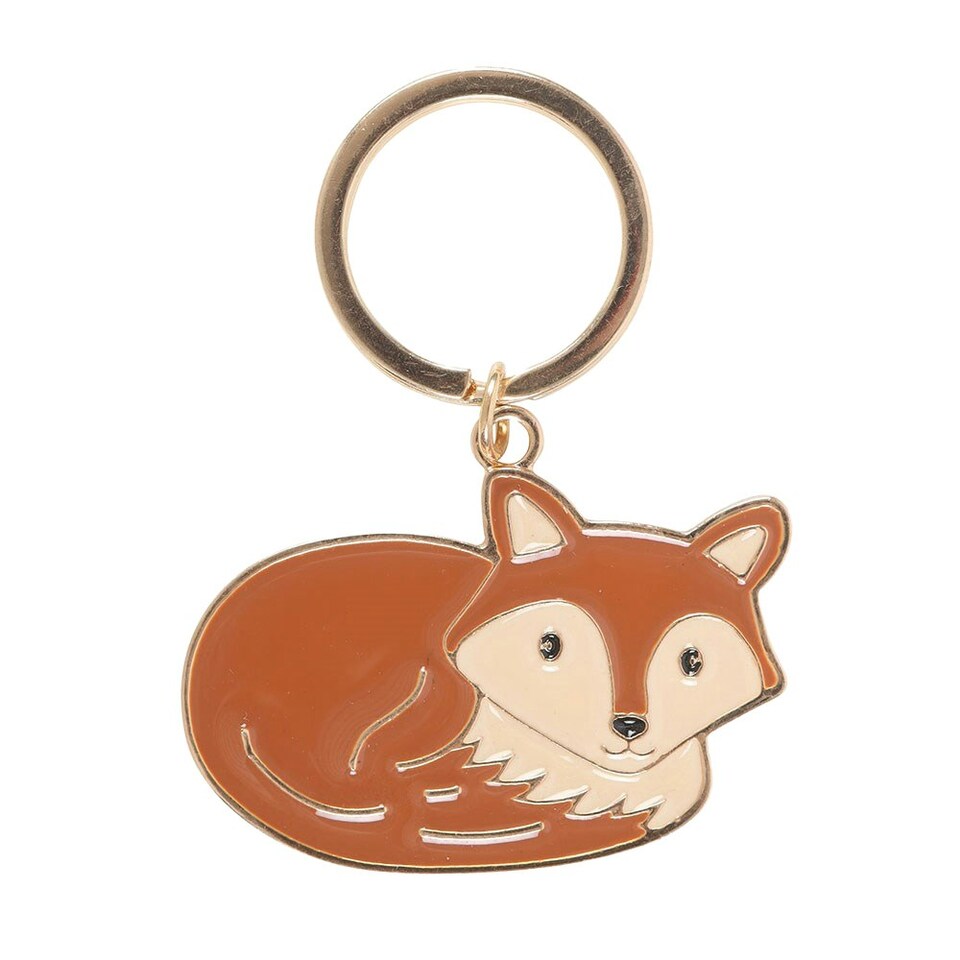 image 1 of Something Different Freddie Fox Keyring - Orange/Gold/White - One Size