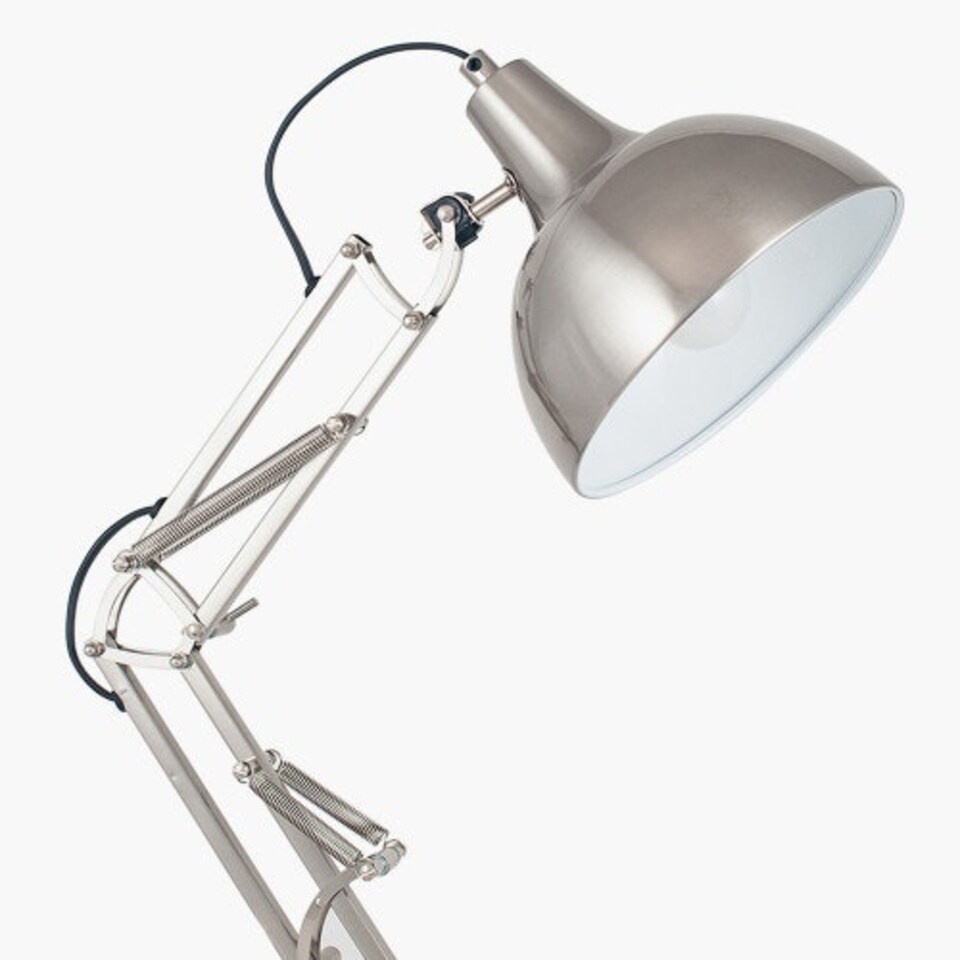 image 1 of Silver Angled Task Table Lamp Study Desk Like
