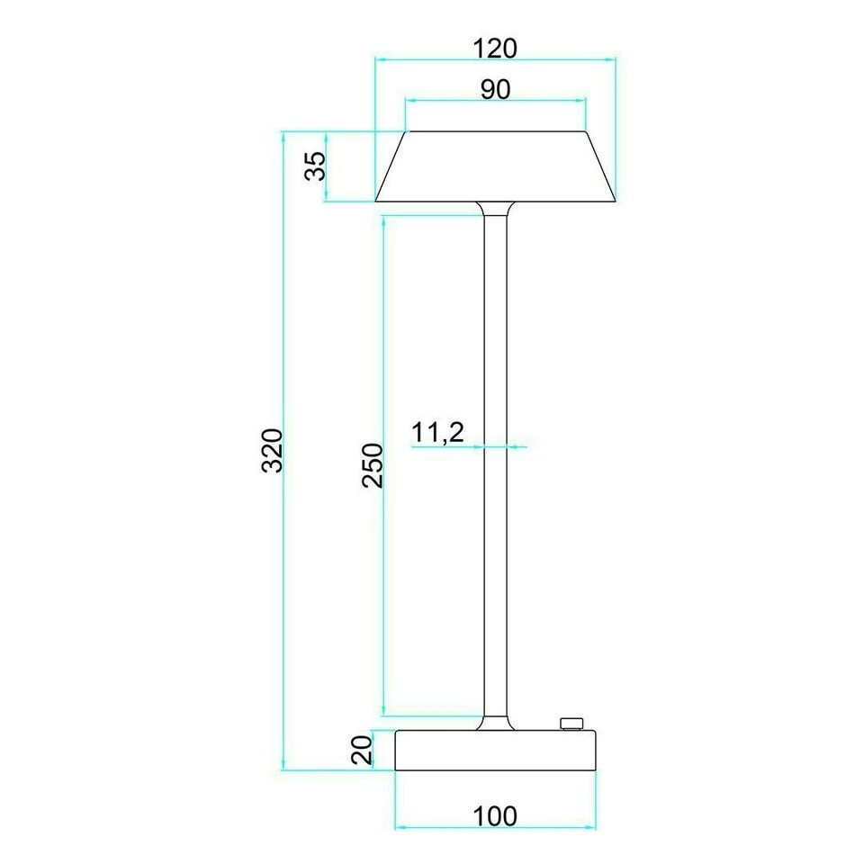 image 1 of Energize Black LED Rechargeable Desk Table Lamp with Touch Sensor