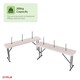 image 6 of Oypla 2x 3ft 95cm Folding Heavy Duty Outdoor 2 Person Trestle Bench Chair White