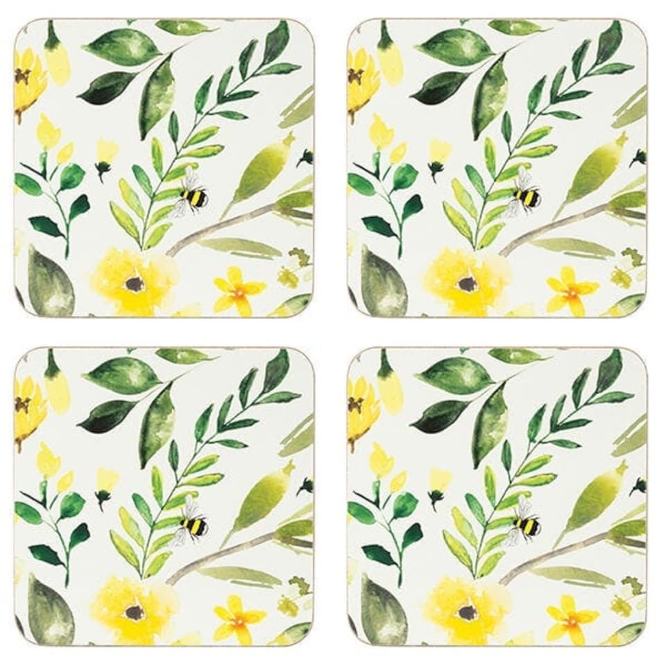 English Tableware Company Bee Beautiful Set of 4 Coasters