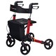 image 2 of COSTWAY Folding Rollator Walker Aluminium Mobility Aid Red | Red