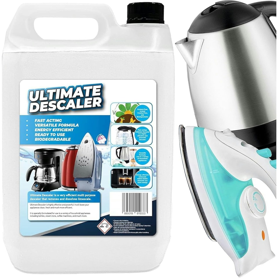 image 1 of 2 x Fast Acting 5 Litre Multipurpose Liquid Limescale Descaler For Kettles & Irons