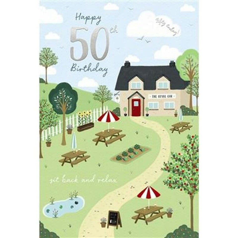 image 1 of Pub Garden 50th Birthday Card