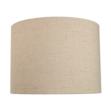 Contemporary and Sleek Taupe Textured 10 Inch Linen Fabric Drum Lamp Shade 60w Max | Cream