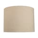 image 1 of Contemporary and Sleek Taupe Textured 10 Inch Linen Fabric Drum Lamp Shade 60w Max | Cream